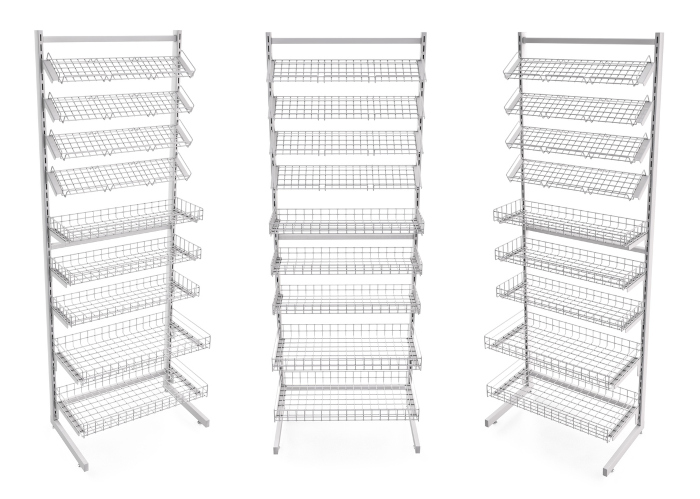 stand alone wire shelving