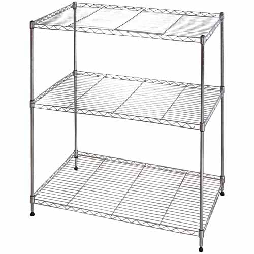 Sheling with wire shelves for airflow